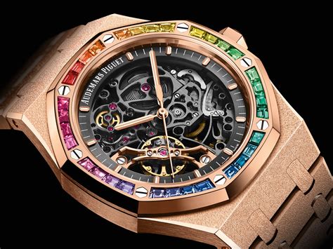 audemars piguet royal oak skeleton frosted rainbow|ap royal oak price chart.